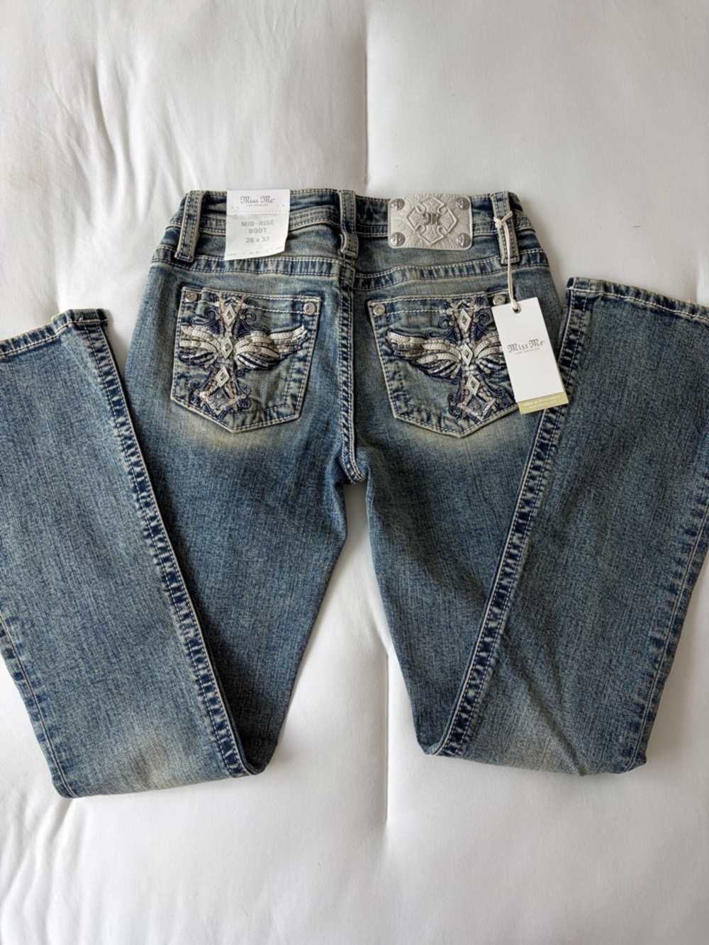Miss Me Light Blue Embellished Boot Cut Jeans